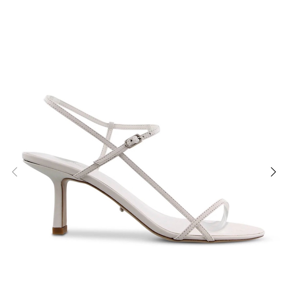 Tony Bianco White Strappy Mid Heel Sandals